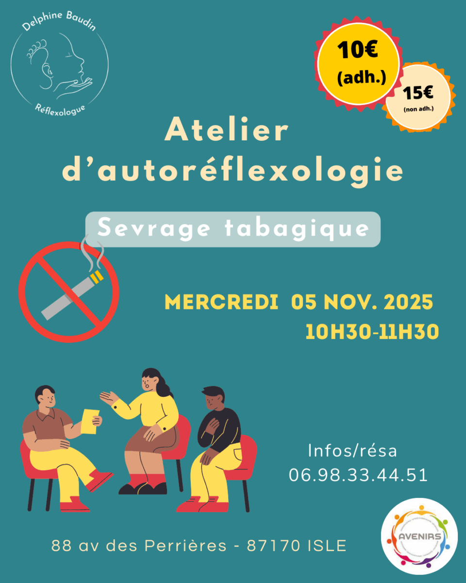 Atelier d'autoréflexologie Sevrage tabagique