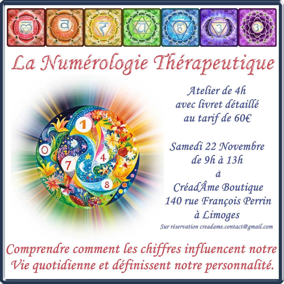 🌿ATELIER "NUMEROLOGIE THERAPEUTIQUE"🌿