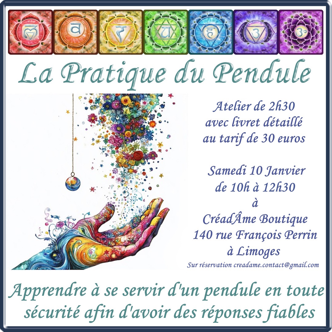 ✨ATELIER "INITIATION au PENDULE"✨