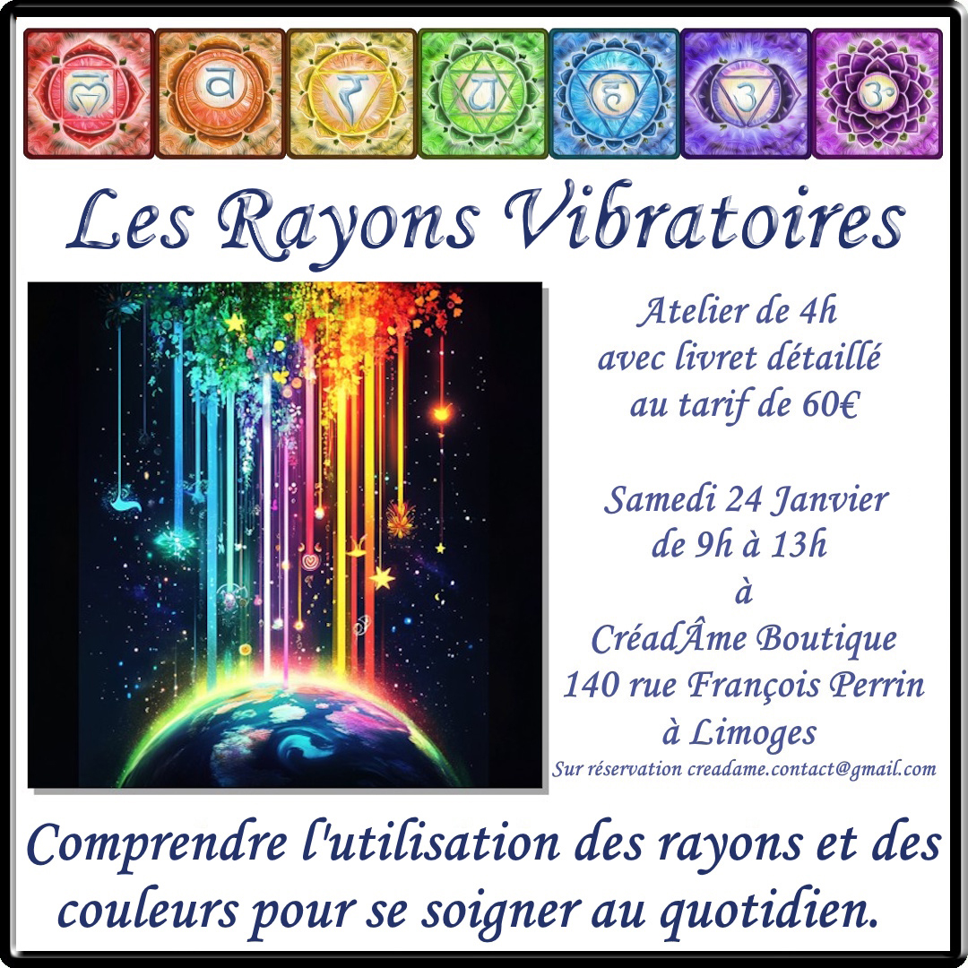 🌈ATELIER "RAYONS VIBRATOIRES"🌈